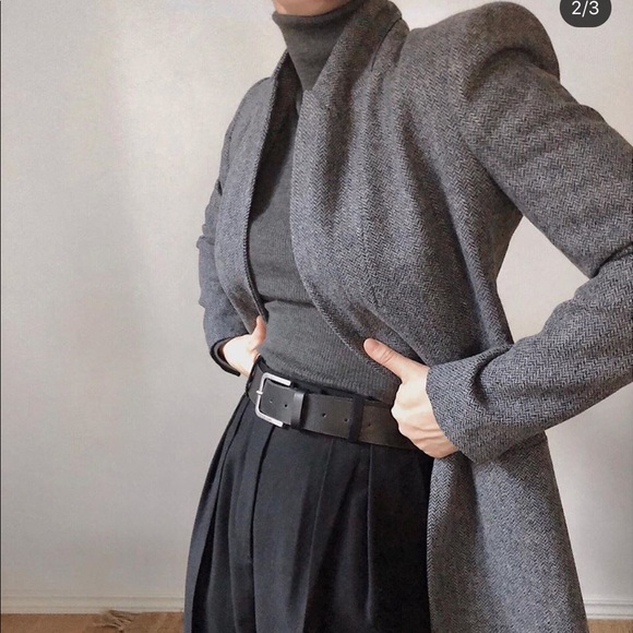 Zara wool frock coat bloggers favorite - Picture 7 of 11